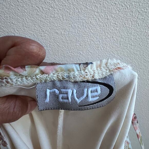 Vintage Y2K Rave Floral Empire Waist Midi Dress Lace Trim Cottagecore Size M-L - Picture 9 of 9